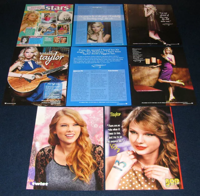 Taylor Swift Clippings 24 Full Page Magazine Pinups Articles Lot G529