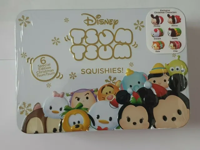 Disney Tsum Tsum Squishies Christmas Special Edition with Storage Tin
