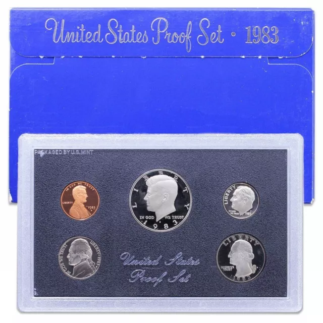 1983 S PROOF Set in Original Box US Mint (5 Coin Set)