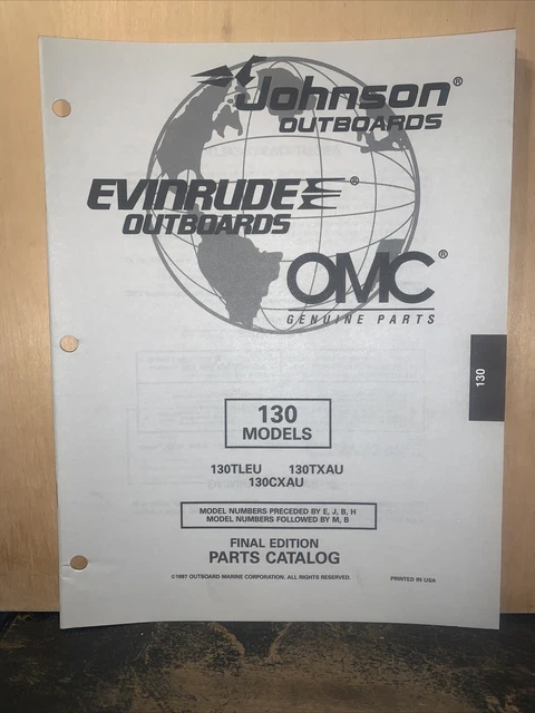 JOHNSON EVINRUDE PARTS LIST For 130 Models 1997 Original Copy 5 49 johnson-evinrude-parts-list-for-130-models-1997-original-copy-5-49
