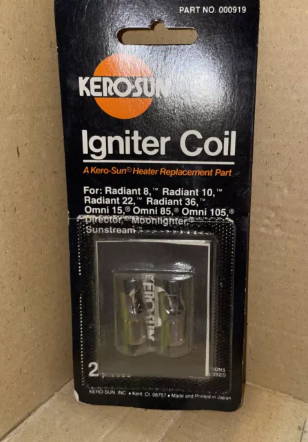 Genuine Toyostove/Kerosun Igniter Coil 2 Pack fits all Kerosun Kerosene Heaters
