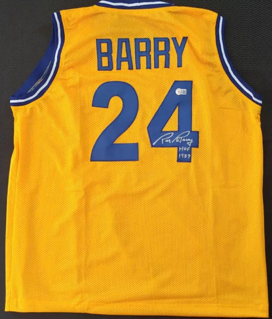Rick Barry Autograph XL Jersey Beckett Witnessed COA NBA HOF Warriors Miami U. Rick Barry Autograph XL Jersey Beckett Witnessed COA NBA HOF Warriors Miami U.
