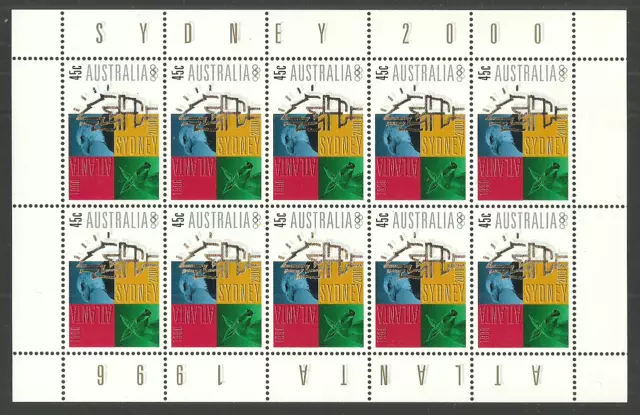 Australia 1996 Olympics Sport Birds Sheet Mnh
