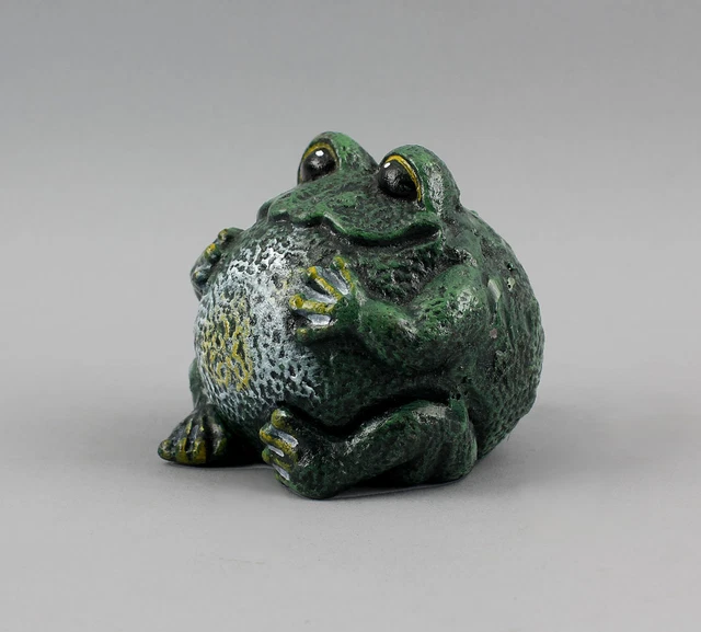 9937336 Figur Metallguss Frosch rund D8cm