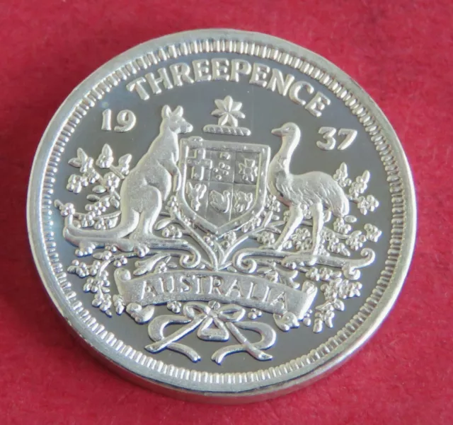 Edward Viii Australia 1937 Pattern 3 Pence Silver Proof