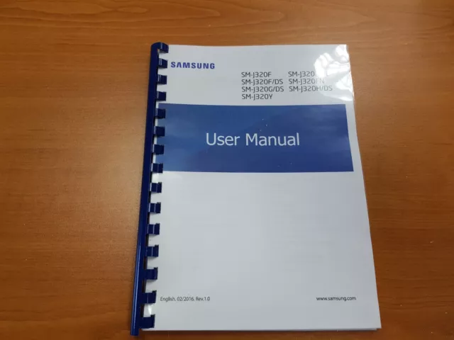 Samsung Galaxy J3 J320Fn (2016) Printed Instruction Manual Guide 91 Pages A5