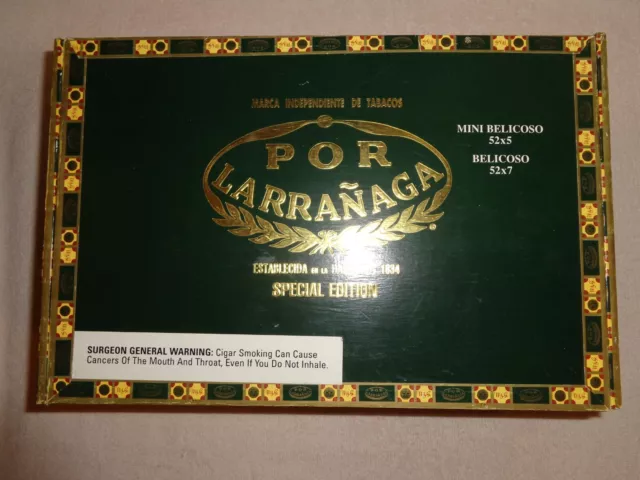 Por Larranaga Huge Vintage Empty Cigar Box