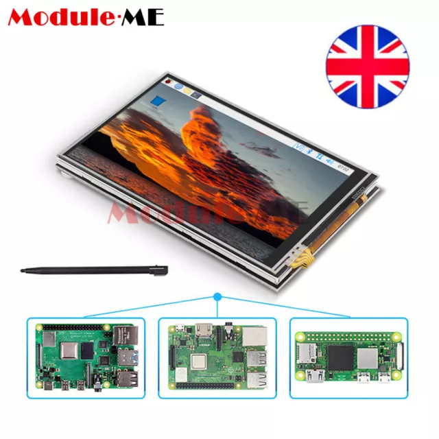 3.5Inch Touch Screen 125MHz SPI LCD Display Fan For Raspberry Pi 4B/3B/Zero W UK
