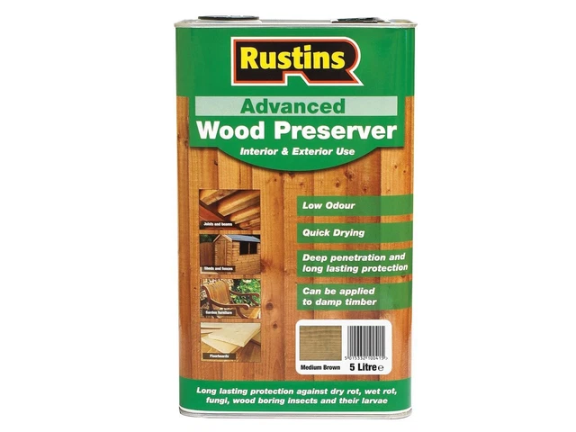 Rustins Quick Dry Advanced Protezione legno marrone medio 5 litri