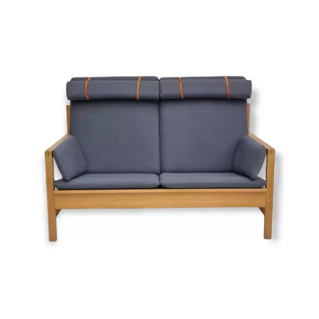 70s, Danish design by Børge Mogensen, sofa model 2252, oak, furniture wool