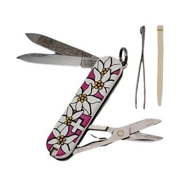 Victorinox Classic Edelweiss Swiss Army Knife Pink Multi Tool!