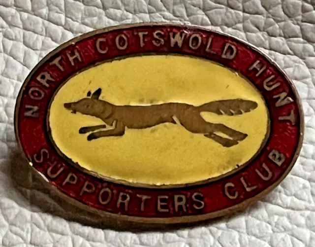 NORTH COTSWOLD HUNT SUPPORTERS CLUB VINTAGE SELTEN Pin Abzeichen Revers Brosche
