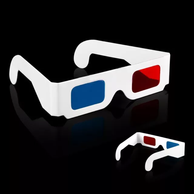 1/5/10 pcs Universal Anaglyph Cardboard Paper RedBlue Cyan 3D Glasses For Movies