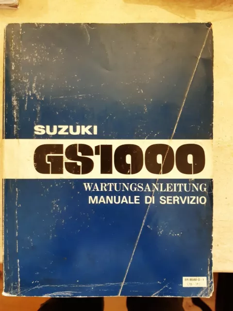 SUZUKI GS1000 1978 Manuale di servizio Werkstatthandbuch Reparaturanleitung