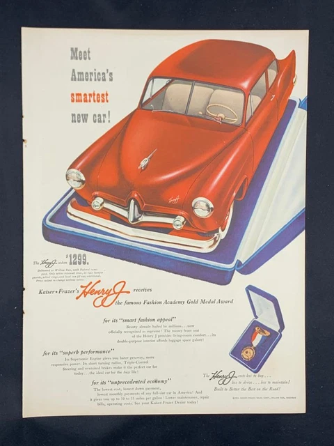 Magazine Ad - 1951 - Henry J - Kaiser-Frazier