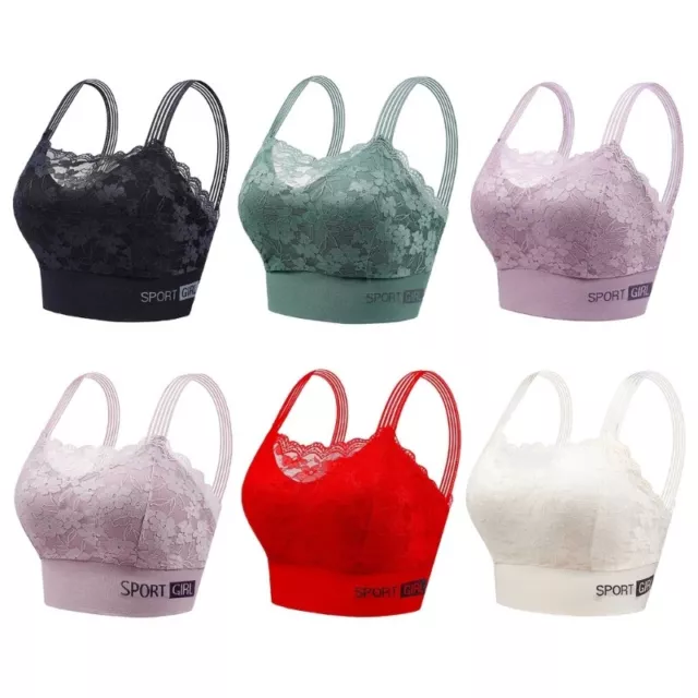LACE BRALETTES FOR Women Padded Bralette Camisole Crop Top Floral