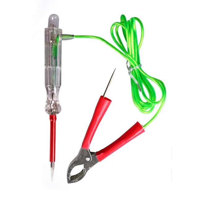 Testeur De Tension Automobile 6V/12V/24V - Stylo De Diagnostic Avec Câble Et Pince - Pour Voiture, Moto, Bateau