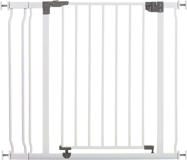 Dreambaby Liberty Walk Thru Auto Close Baby Safety Gate with Stay Open White