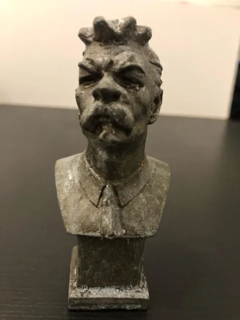 Très joli buste - Maxime Gorki Bolchevik - écrivain communiste - Métal - H 10 cm