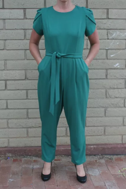 Calvin Klein Green Jumpsuit Tulip Sleeve