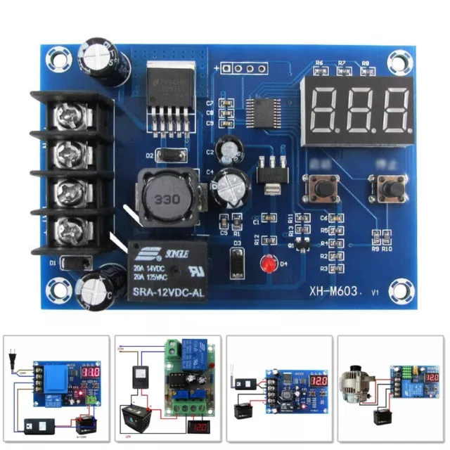 12V/24V 6-60V Batterie Ladesteuerung Board Ladegerät Netzteil Schalter Modul//