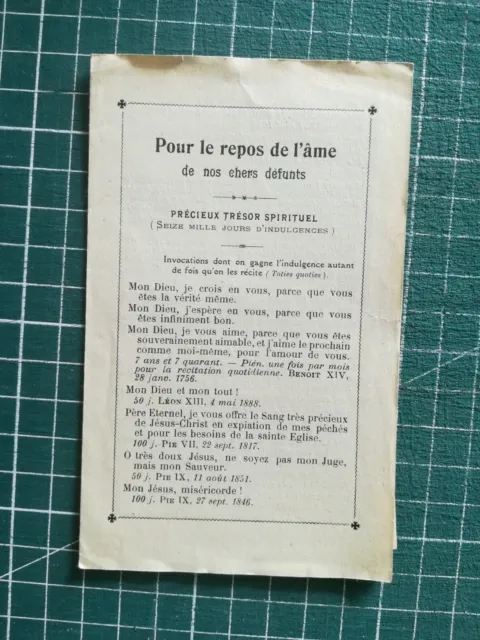 Vn503 Immagine Votiva - Circa 1911 Mini Libretto Per Il Repos Da Anima