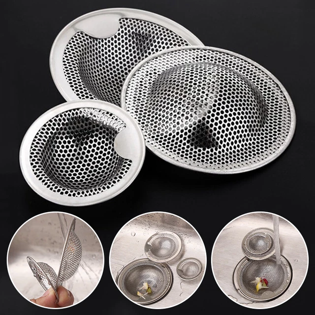 Colador de desagüe de cocina tapón de acero orificio baño lavabo cubierta capello filtro