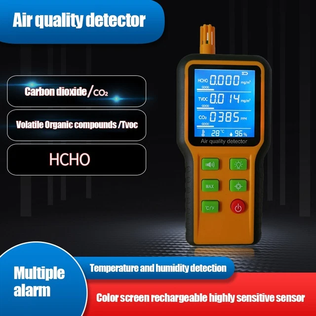 Multifunzione Casa Ufficio Aria Qualità Monitor Rilevatore 385ppm ~