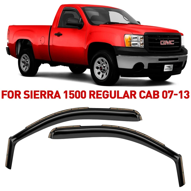 Side Window Deflectors Rain Guards for 2007-2013 GMC Sierra 1500 Regular Cab