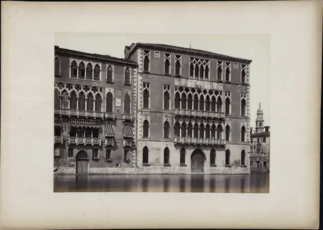 Italie, Venise, Palazzo Ca&#039; Foscari, ca.1880, tirage vintage Tirage vintage