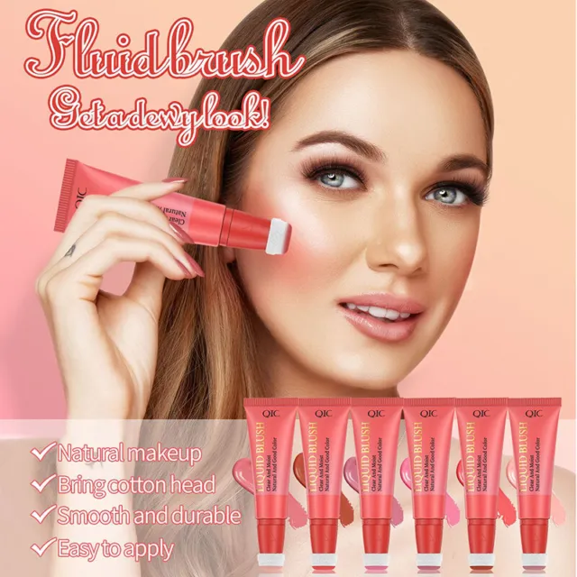 Blush Face Liquid Brush Éponge Highlight Waterproof Peach Contour Rouge F