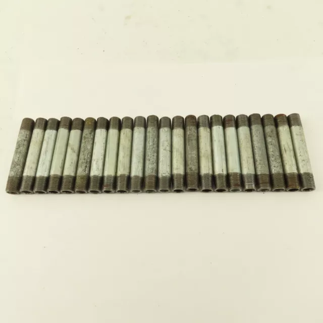 1/8" NPT x 2-1/2" Galvanized Iron Pipe Nipple Fitting Schedule 40 Lot of 22
