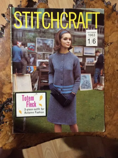 Patrones de tejido para mujer. Stitchcraft septiembre 1963. crochet. tapiz. costura.