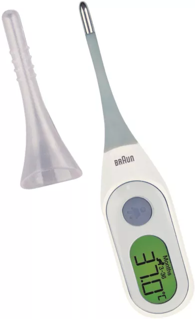 Braun PRT2000 Fieberthermometer mit Fieberalarm Digitalthermometer Age Precision 2