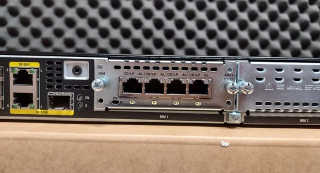 CISCO ISR4321/K9 ROUTER NIM-4MFT-T1/E1 4321 Not Affected No FP 1-YR ...