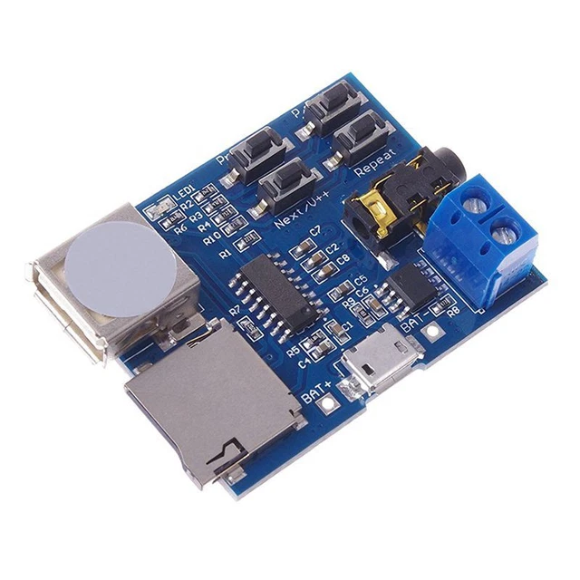 Modulo Lettore MP3 Bluetooth 5.0 Con Radio FM, Scheda Decodifica Per Auto, Supporto USB/TF, Registrazione Integrata