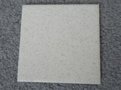 VTG Ceramic Wall Tile. 4 1/4" X 4 1/4"  White Gold Speckle Glossy 3.50each