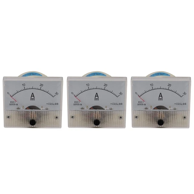 3X 85C1-A Dc Analog Ampere Meter Panel Meter Gauge 30A  Gauge Current8647