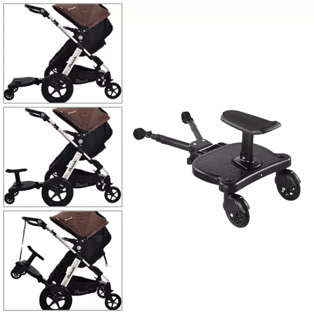 Child Buggy Stroller Step Board Stand Kids Toddler Wheeled Pushchair Connector