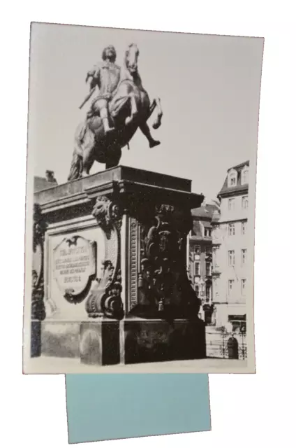 Repro-Foto Altes Dresden Neustadt Neumarkt vor 1945, Goldener Reiter