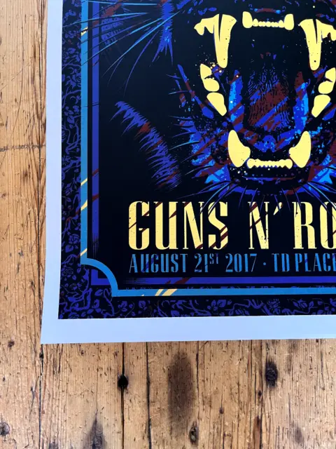 Guns N Roses - Rare Tour Lithograph/Poster - Ottawa  Canada  - August 21st 2017 3