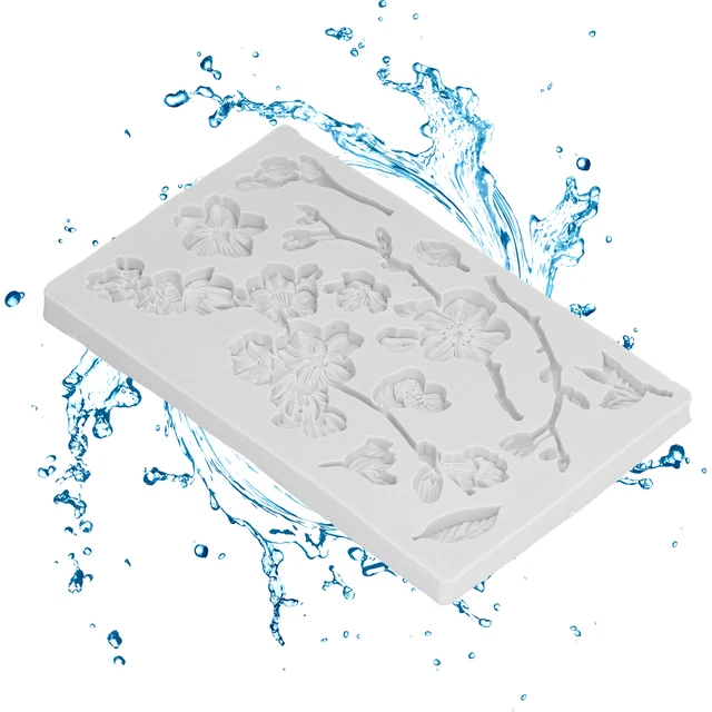 (50-2253 grigio) Stampo silicone crolato fondente per torta resina per uso alimentare