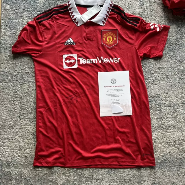 Manchester United Shirt 22/23 Signed By Antony Martial With COA