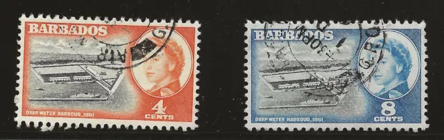 Barbados Scott #251-52, Singles 1961 FVF Used