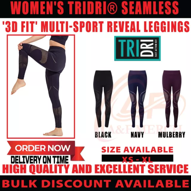 TriDri Womens Seamless 3D Fit Multi Sport Reveal Leggings