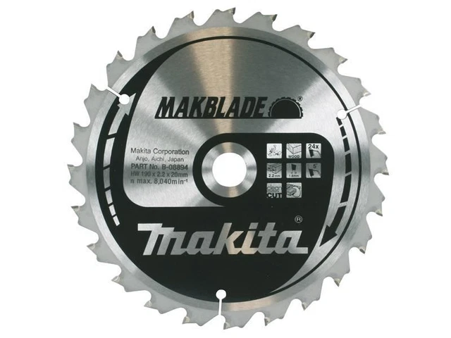 Makita - B-08894 Mitre Saw Blade 190 x 20mm x 24T