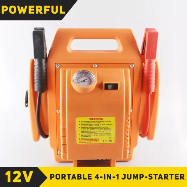 12V Tragbares Auto Jump Starter Luftkompressor Akku Start Booster Ladegerät Ladegeräte 3