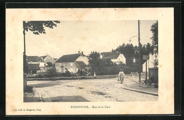 CPA Essertenne, Rue de la Gare