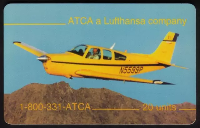 20u Atca : Lufthansa Avión Vuelo Escuela (Primer Plano De Amarillo Avión) Móvil