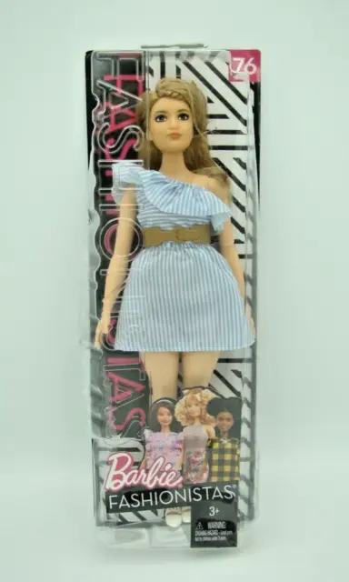 Barbie Fashionistas #76 Curvy Caucasian Doll FJF41 Purely Pinstriped NIB DMG